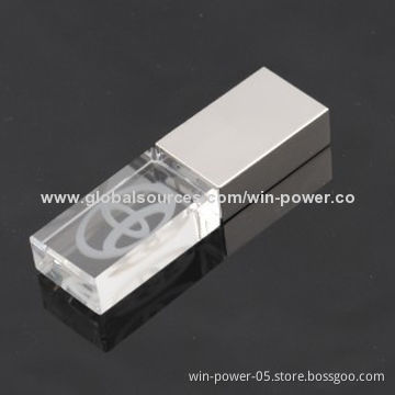 Crystal USB Flash Drives, Colorful Models Available, Good Gift for Friends